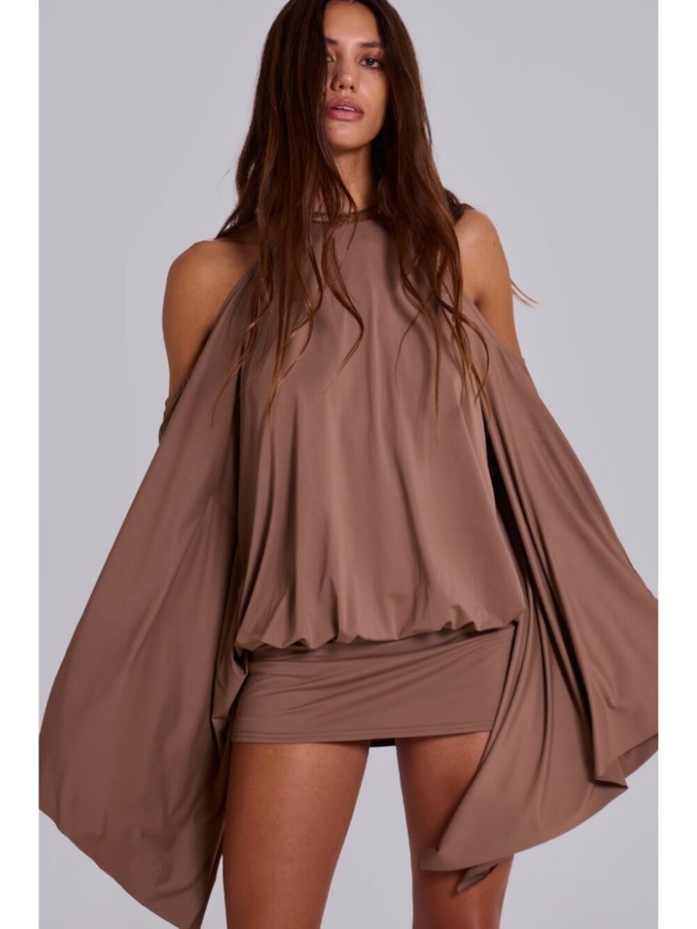 Jaded London Brown Alula Embellished Butterfly Mini Dress Backless Party Size 2 - Picture 2 of 7